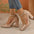 Super High Heel Ankle Strap Pumps Women’s Shoes Pointed Toe Leather