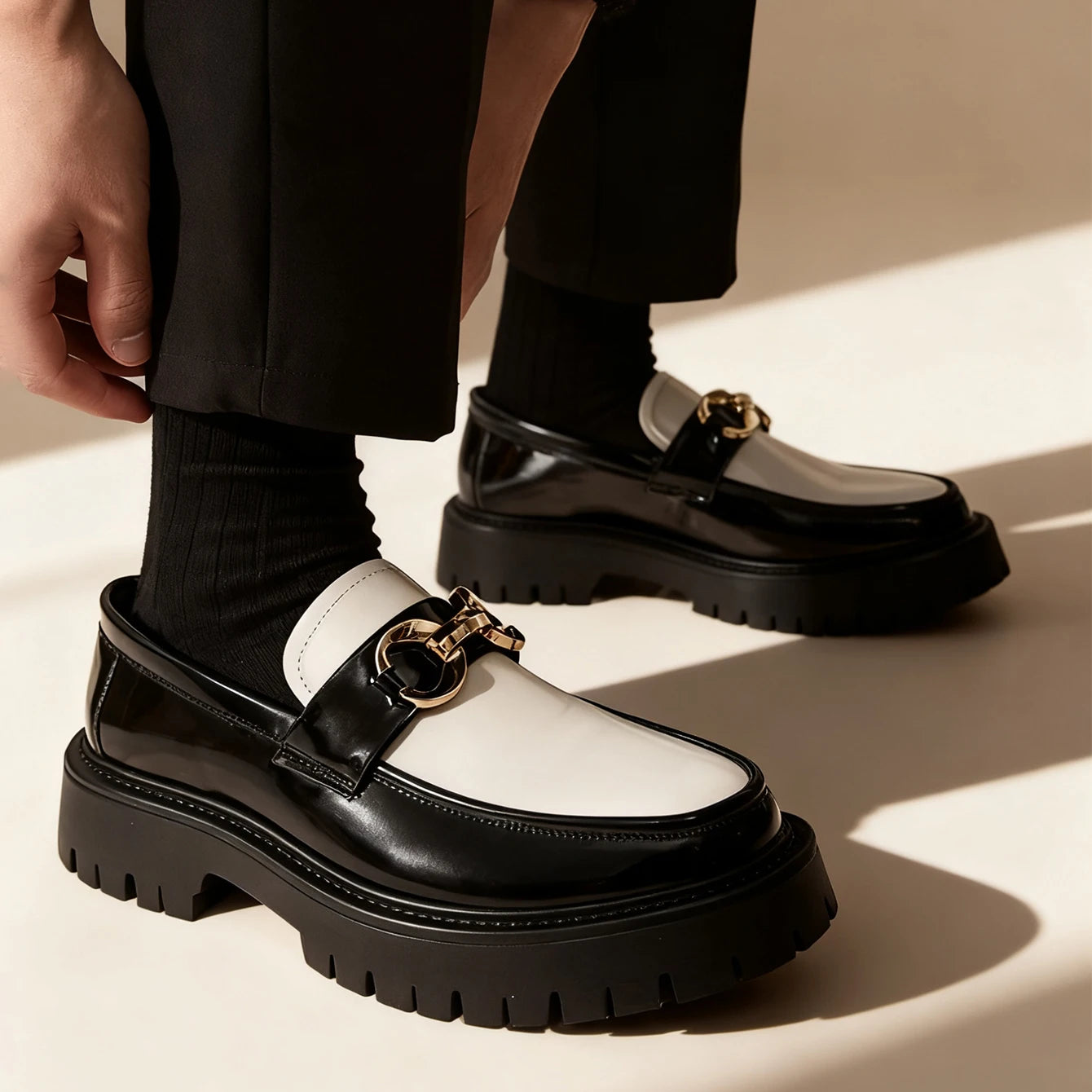 Classic Fashion Thick-Soled Men's Penny Loafers Slip-On Dress Shoes