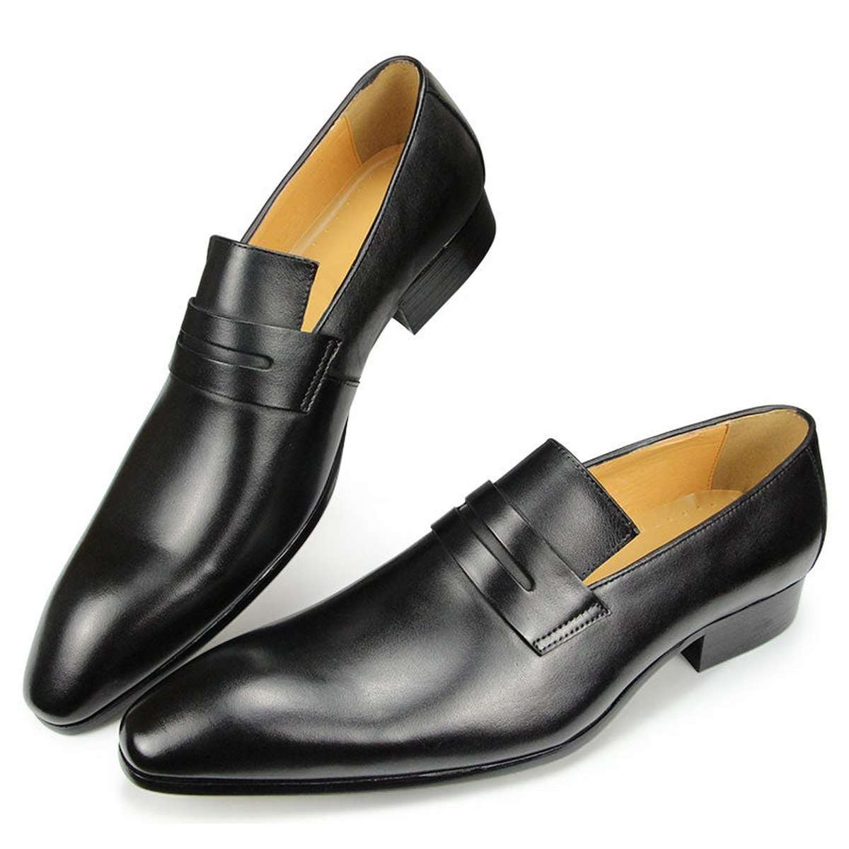 Elegant Men's Shoes High-Quality Vintage Leather Loafers