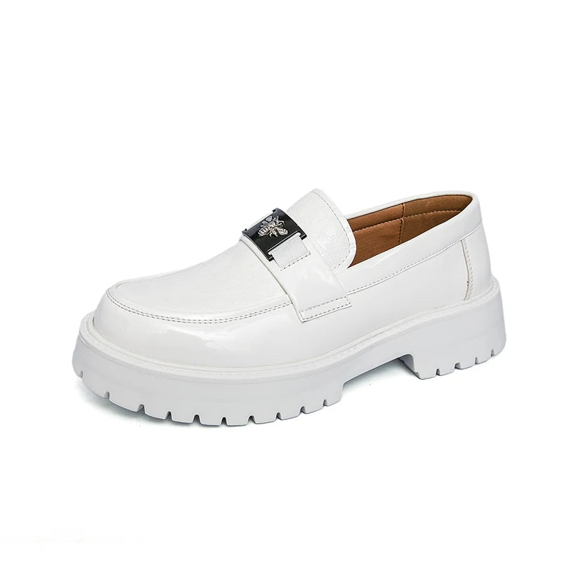 Men's Leather Thick-Sole Luxury Slip-On Loafers Comfortable Dress Shoe