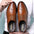 Genuine Calfskin Leather Brogue Dress Shoes Classic Business For Men