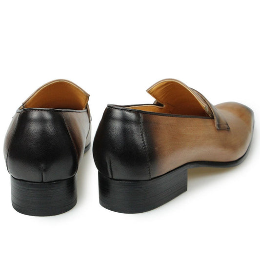 Elegant Men's Shoes High-Quality Vintage Leather Loafers