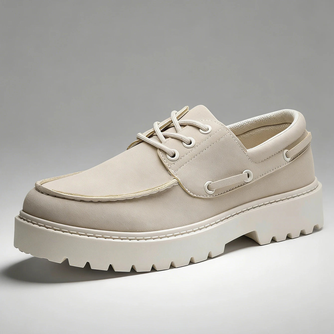 Men's Casual Shoe: Sneakers, Comfortable Walking Lace-Up Leather Shoes