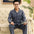 Men's Pure Cotton Long Sleeve Sleepwear Plaid Home Clothes Nightgown