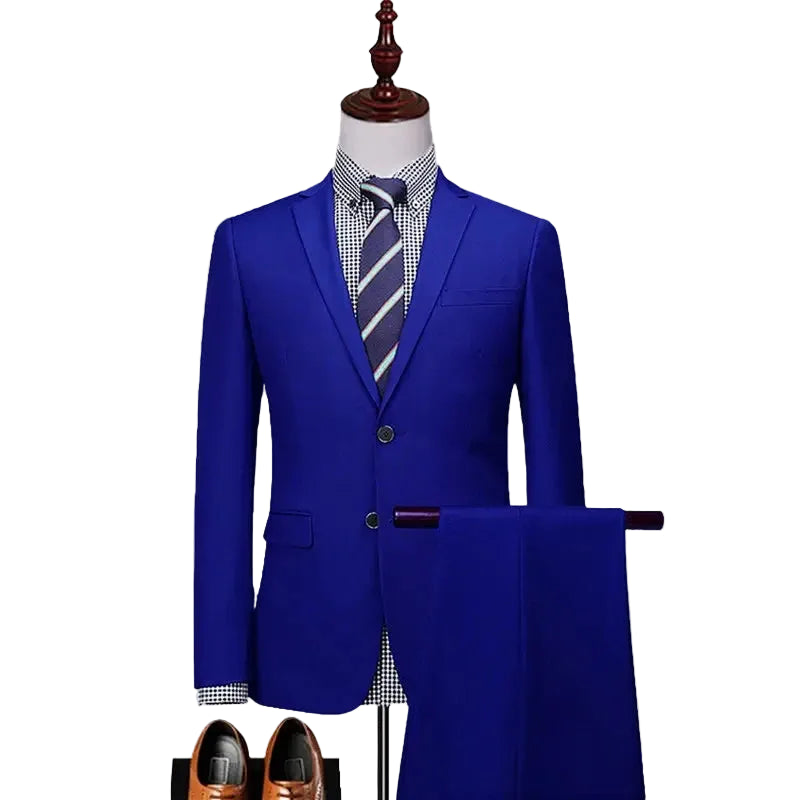Formal Business Office Suit Three-piece Set Groom Wedding Show Dress Party