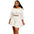 Two-Piece Set Outfits Long Sleeve Slash Neck T-Shirt, and Shorts