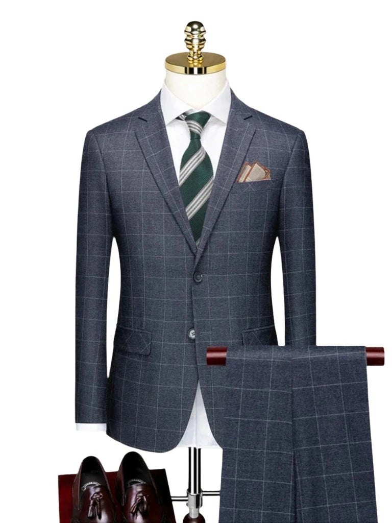 Blazer Vest Pants Luxury High-end Plaid Casual Business Suit Set