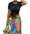 Women's Corduroy Drawstring Knee-Length Loose Waist  round Neck Dress