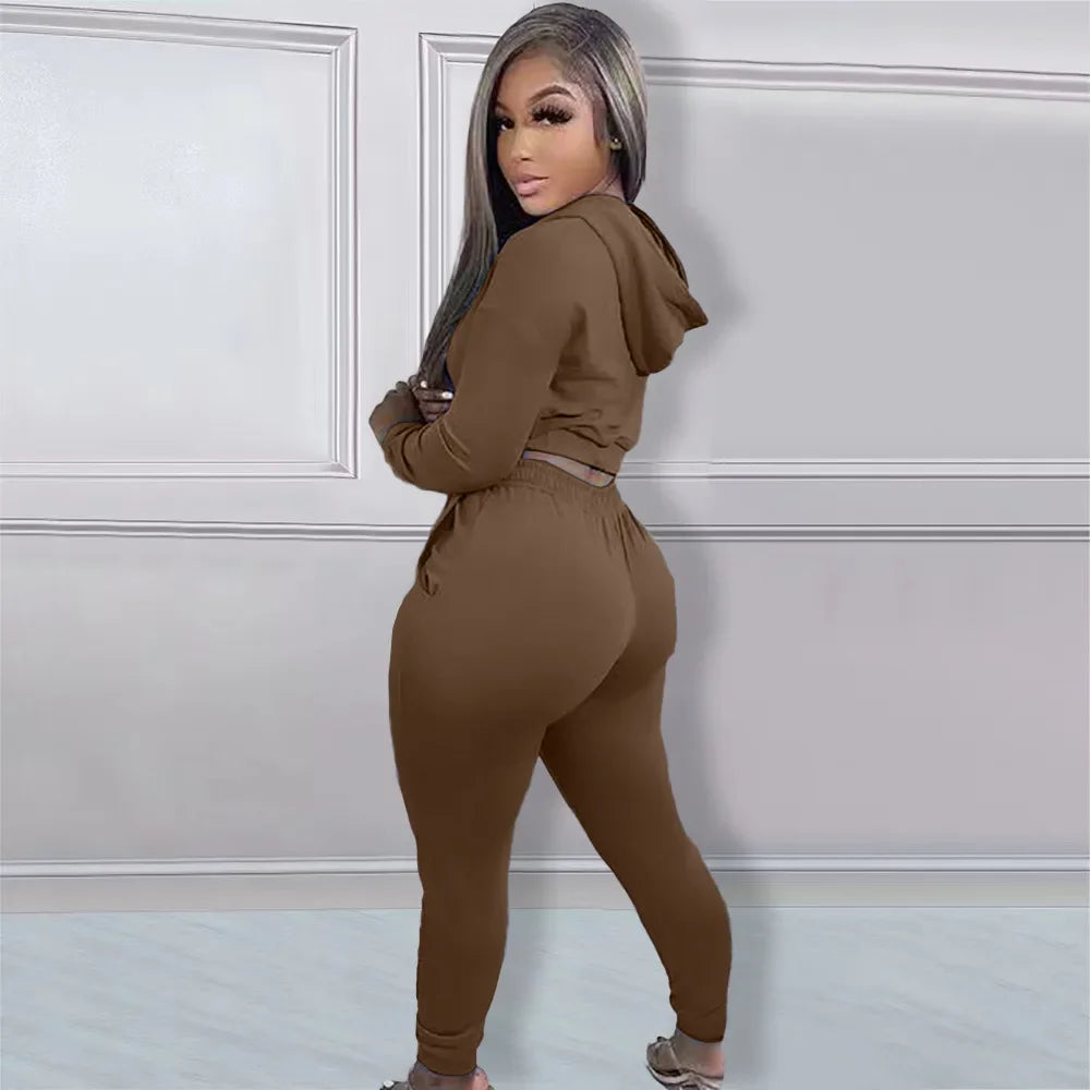 Women's Sweatshirt Hooded Sport Casual Suit Three Pieces Set Clothing