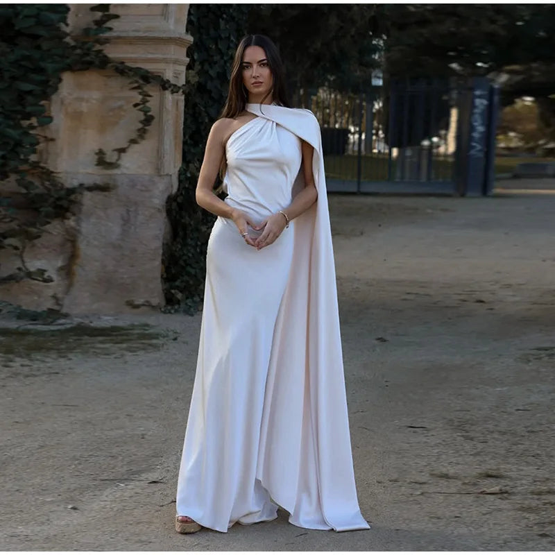 Off-Shoulder Sleeveless Backless Slim Female Maxi Summer Chic Dress