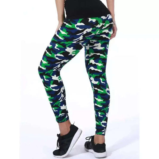 Camouflage Woman's Leggings Slim Stretch Yoga Trouser