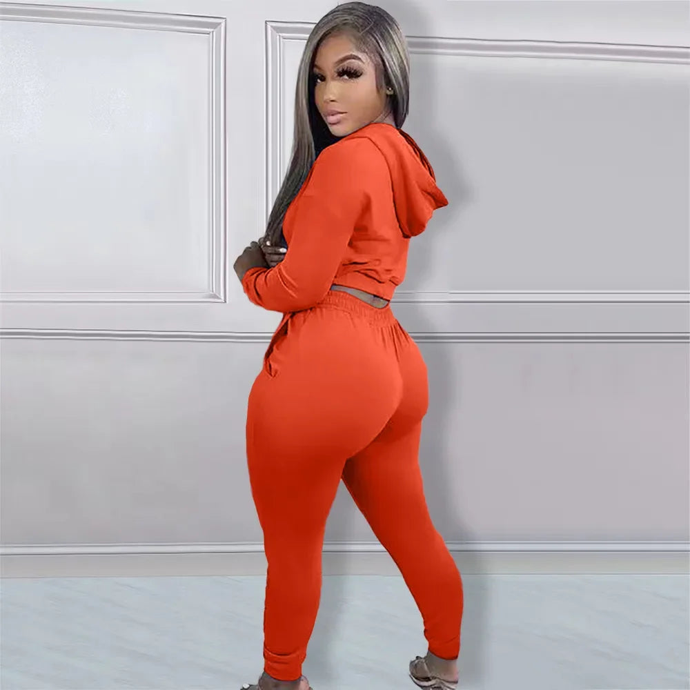 Women's Sweatshirt Hooded Sport Casual Suit Three Pieces Set Clothing