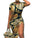 Women's Corduroy Drawstring Knee-Length Loose Waist  round Neck Dress