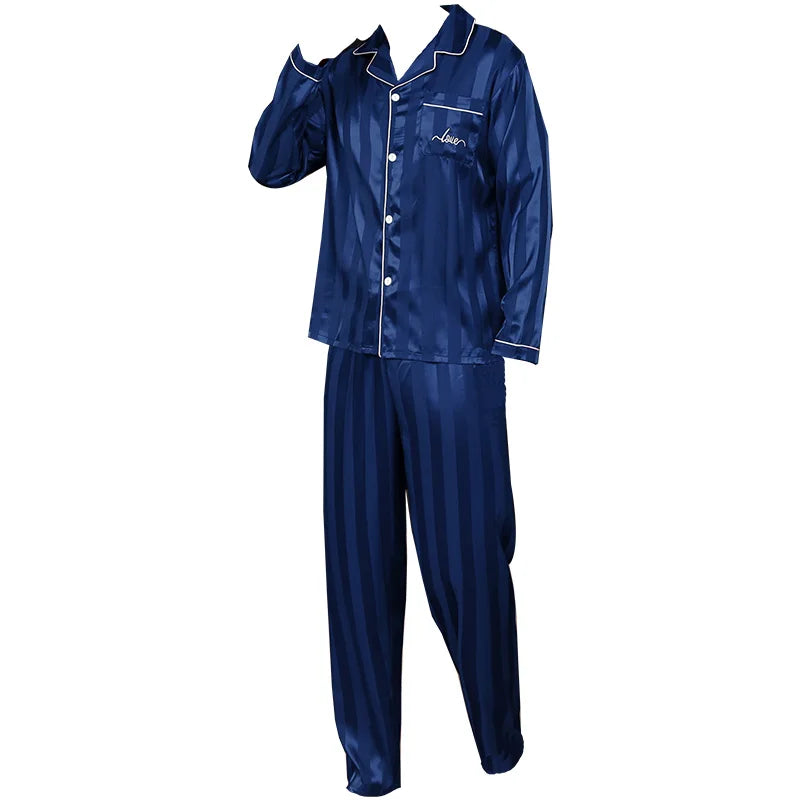 Men's pajama long sleeves beautiful clothes casual cardigan wear suit