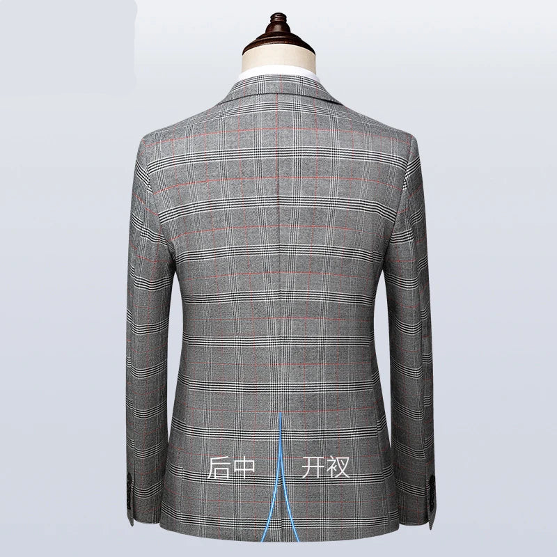 Men's Formal Business Office Suit Three-piece Groom Wedding Dress Party Suit