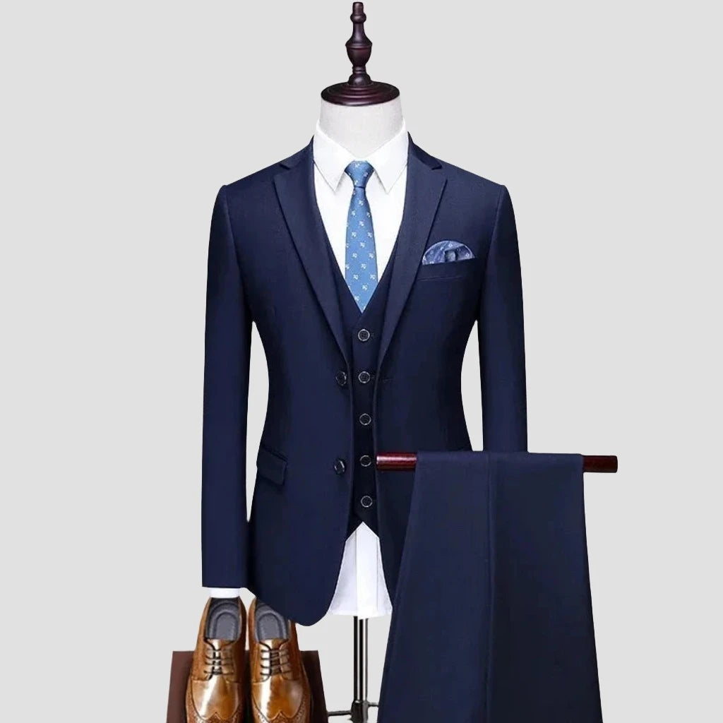 Men's Blazer Vest Pants Suit Set for Formal Occasions