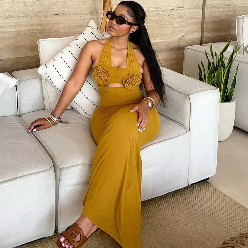 High-Waisted Skirt Dress Long Dress Women's Autumn Fashionable Clothe