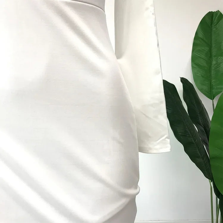 Lace Patchwork Women's Slim Bodycon Long Sleeve Party Dresses