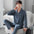 Men's Cotton Pajama Set, Lightweight Long Sleeve Casual Cardigan Suit