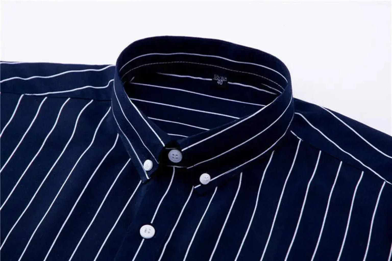 High Quality Casual Long Sleeved Men Button Classic Striped Slim Fit Shirt