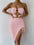 Elegant casual strapless sleeveless drawstring hip sexy women's dress