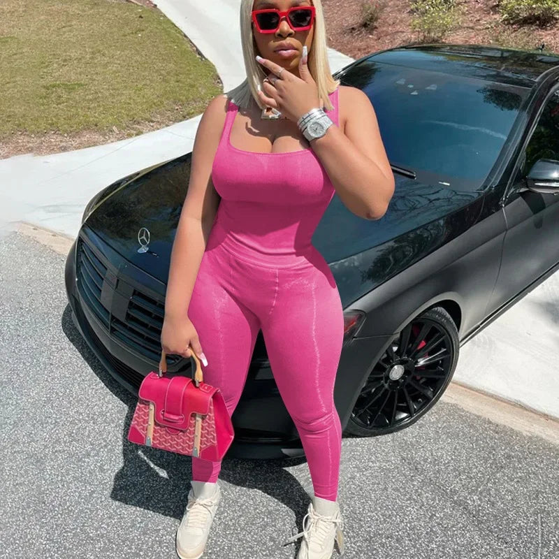 Fashionable Screw Thread Vest2-piece Set Cross-Border Women's Clothing