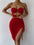 Elegant casual strapless sleeveless drawstring hip sexy women's dress