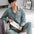 Men's Cotton Pajama Set, Lightweight Long Sleeve Casual Cardigan Suit