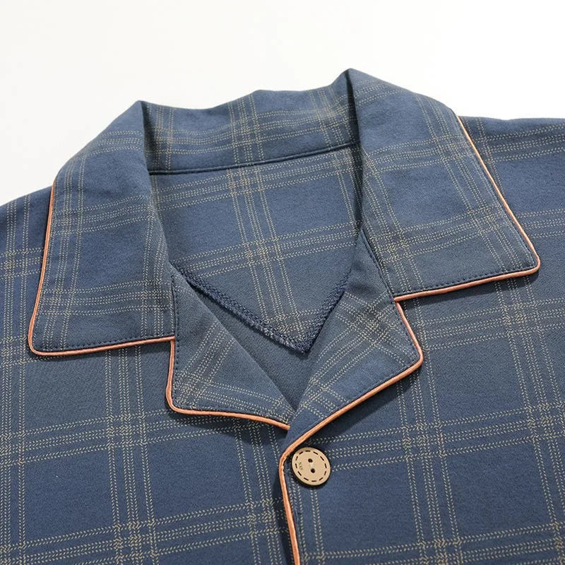 Button-up Top & Pant Men's Plus Size Pajama Loungewear Casual Fashion