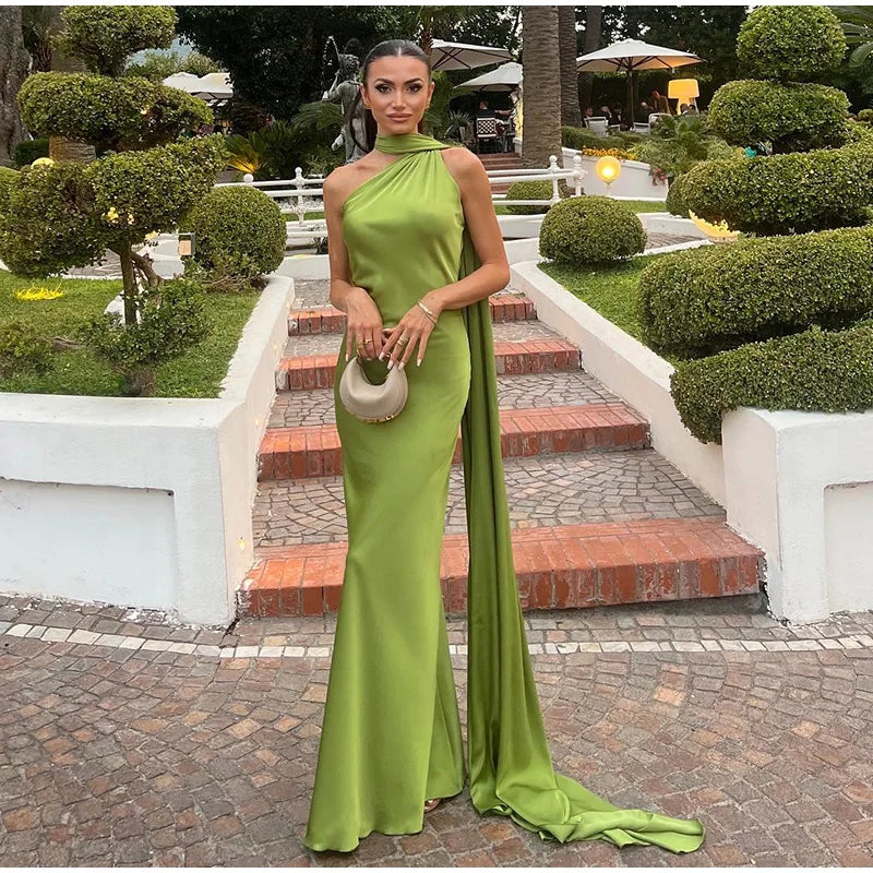 Off-Shoulder Sleeveless Backless Slim Female Maxi Summer Chic Dress