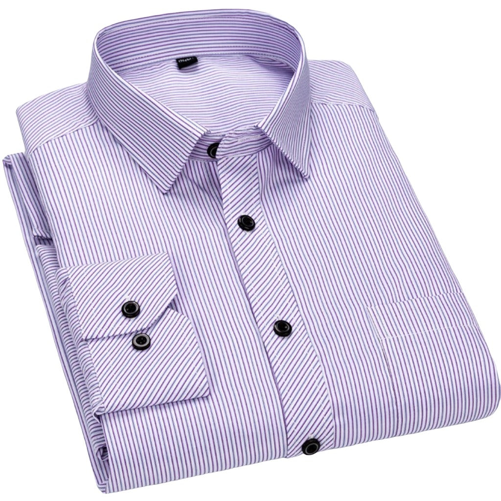 Men's Middle-Aged Elegant Stylish Clothing Long-Sleeved Shirt