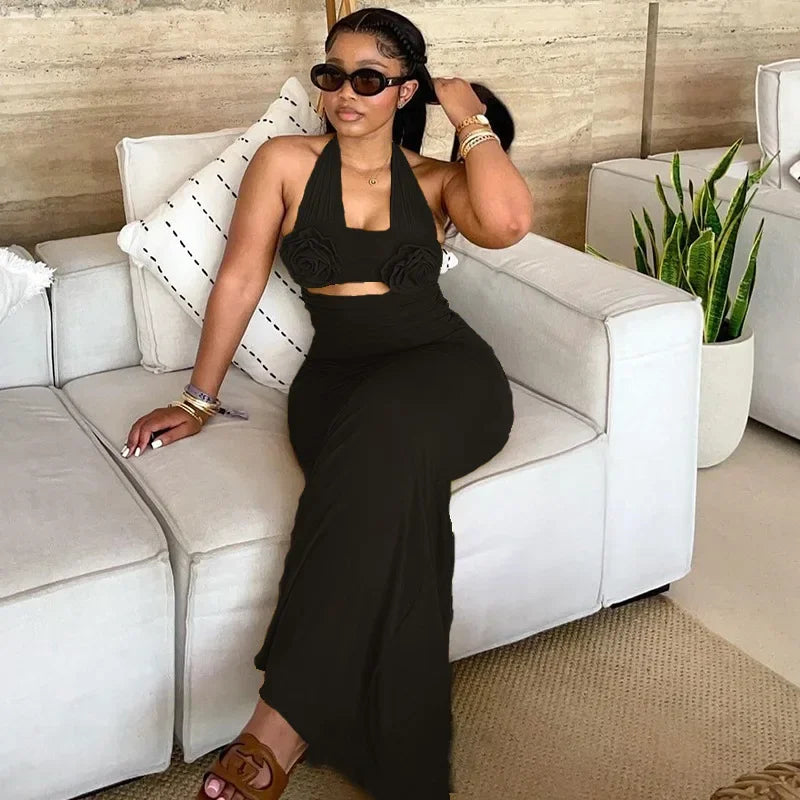 High-Waisted Skirt Dress Long Dress Women's Autumn Fashionable Clothe