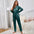 Chic Pajama Embroidery Long Sleeve Tops with Long Pants Outfit Set