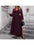 Plus Size Women's Elegant Long Dress V Neck High Waist  Long Sleeve
