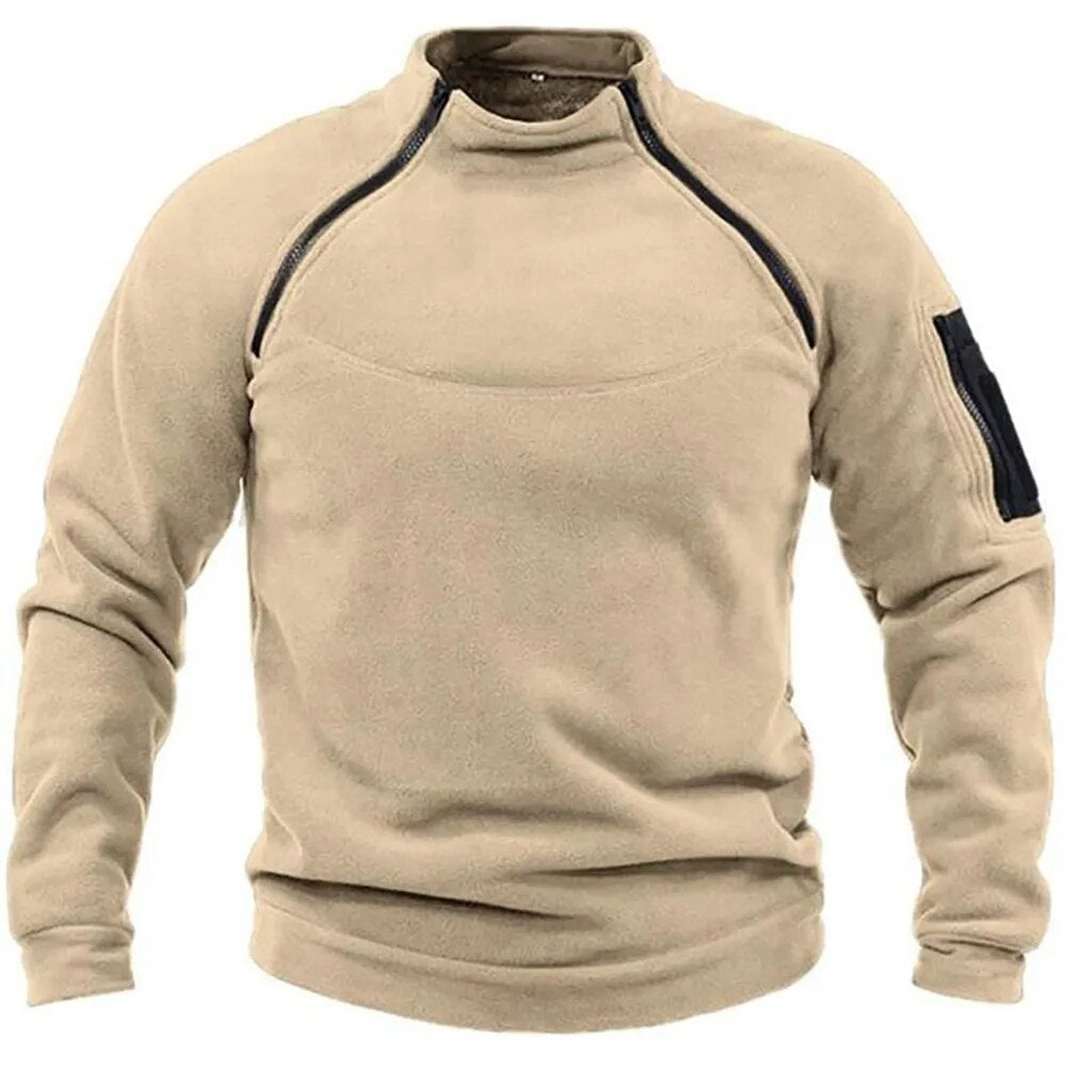 Men's Stand-up Collar Outdoor Breathable Tactical Gym Tops