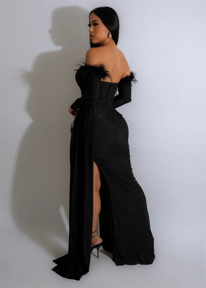 Women's Elegant Party Formal Mermaid Wedding Dinner Strapless Dress