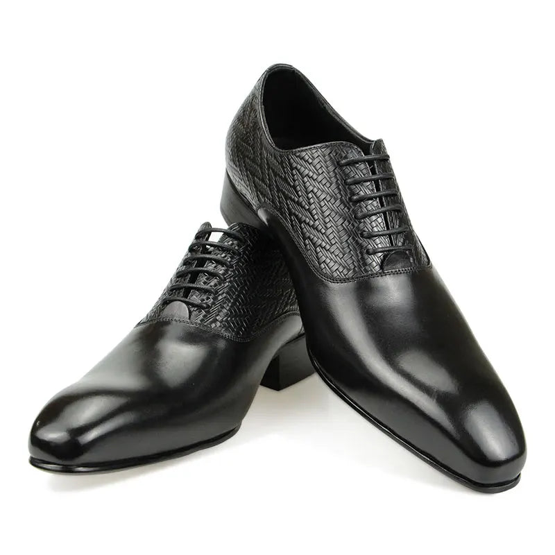 High-Grade Formal Office Oxfords Elegant Leather Business Lace-Up Shoe