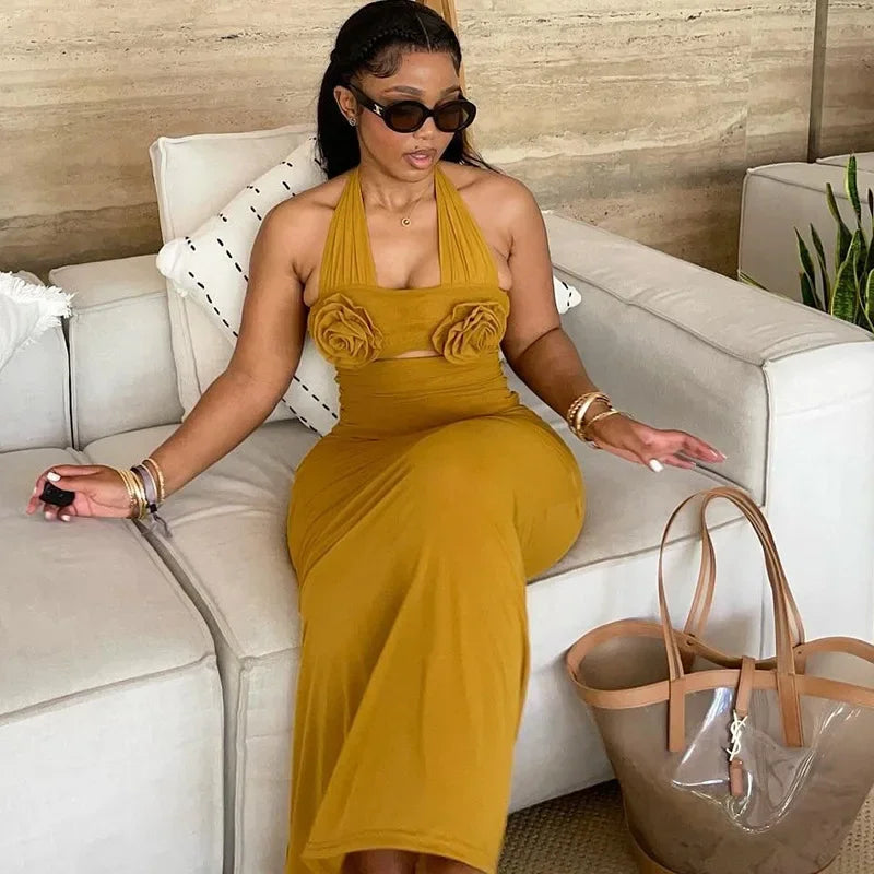 High-Waisted Skirt Dress Long Dress Women's Autumn Fashionable Clothe