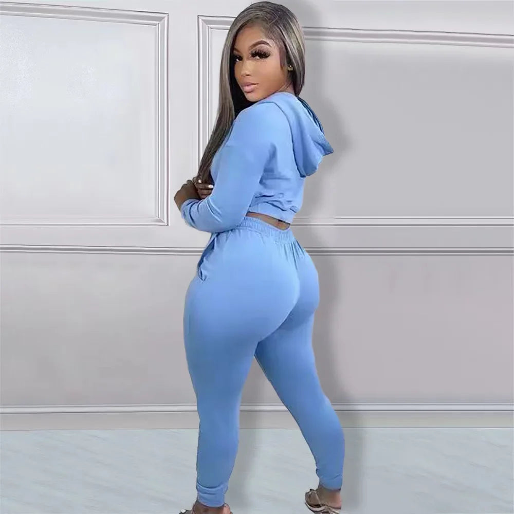Women's Sweatshirt Hooded Sport Casual Suit Three Pieces Set Clothing