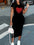 Short-sleeved women's sexy dress, Casual Round Neck Pullover Dress