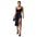 Slim Fit Women Dress  Fashionable Knee Length V Neck Gown with Button
