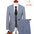 Three-Piece Plaid Suit for Men Featuring Notched Lapel, Regular Fit.