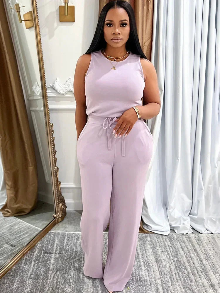 Women Casual Jumpsuit Sleeveless High Waist, Rompers, Outfits