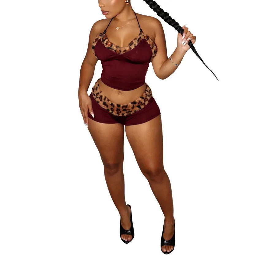 Women's Crop Tops & Shorts Outfits Night Club Matching Sets Clothes