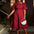 Women's Plus Size Rose Jacquard Flared Sleeve A-Line Short Dress