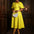 Women's Plus Size Rose Jacquard Flared Sleeve A-Line Short Dress