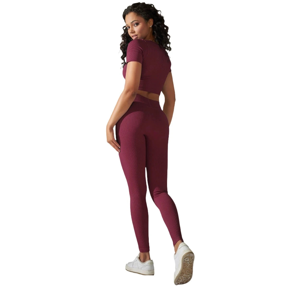 Women's Seamless Yoga Clothes Breathable Sweat-Absorbent Sports Suit