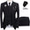 Men's 3-Piece Suit Set (Suit Jacket + Vest + Pants, with a Tie) Slim Fit Tailcoat