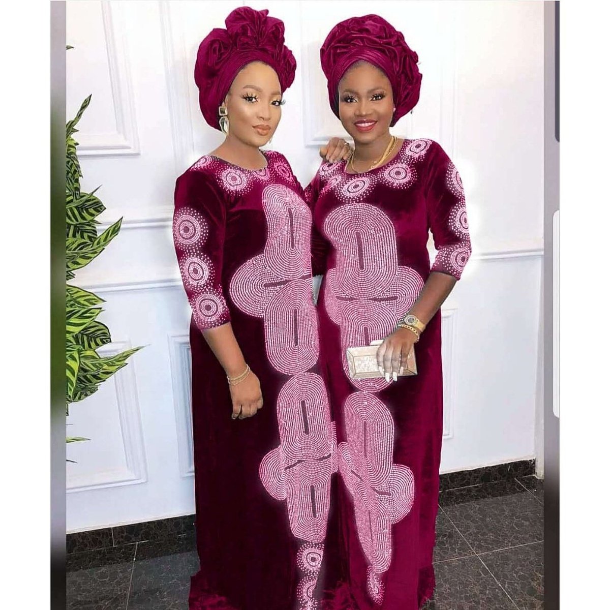 Full Stone African Dresses for Women Without Scarf