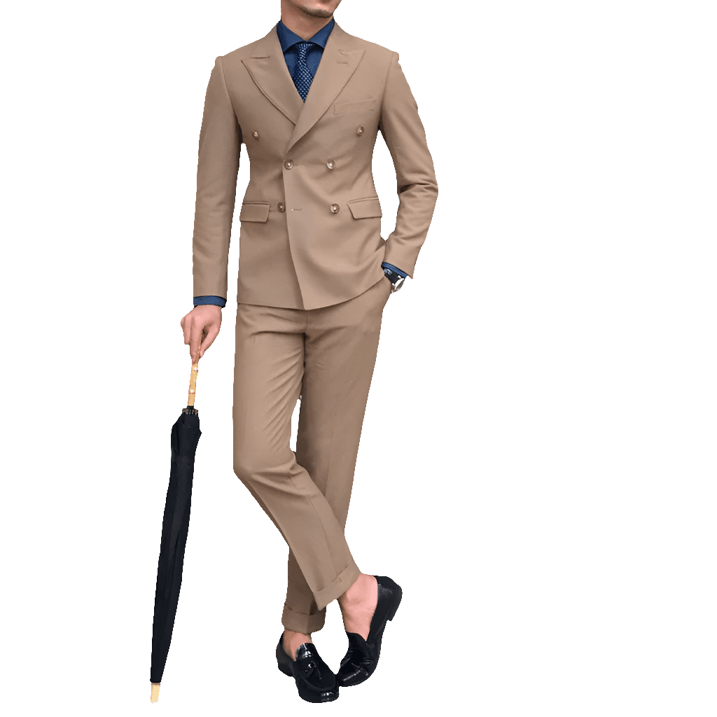 Men's Retro Gao Ding Private Order Slim Fit Closure Collar Suit